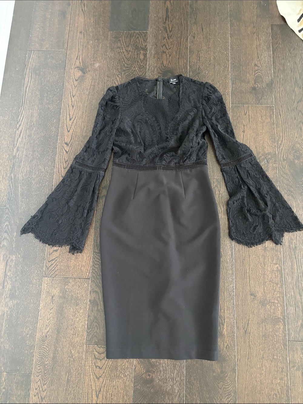 Bardot Black Lace Midi Dress